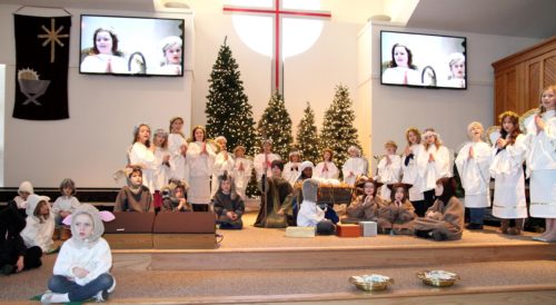 Children performing nativity story
